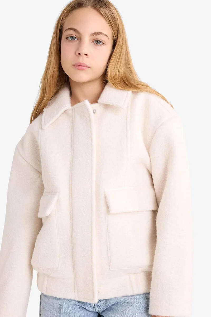 ديفاكتو Girl Crew Neck Puffer Jacket