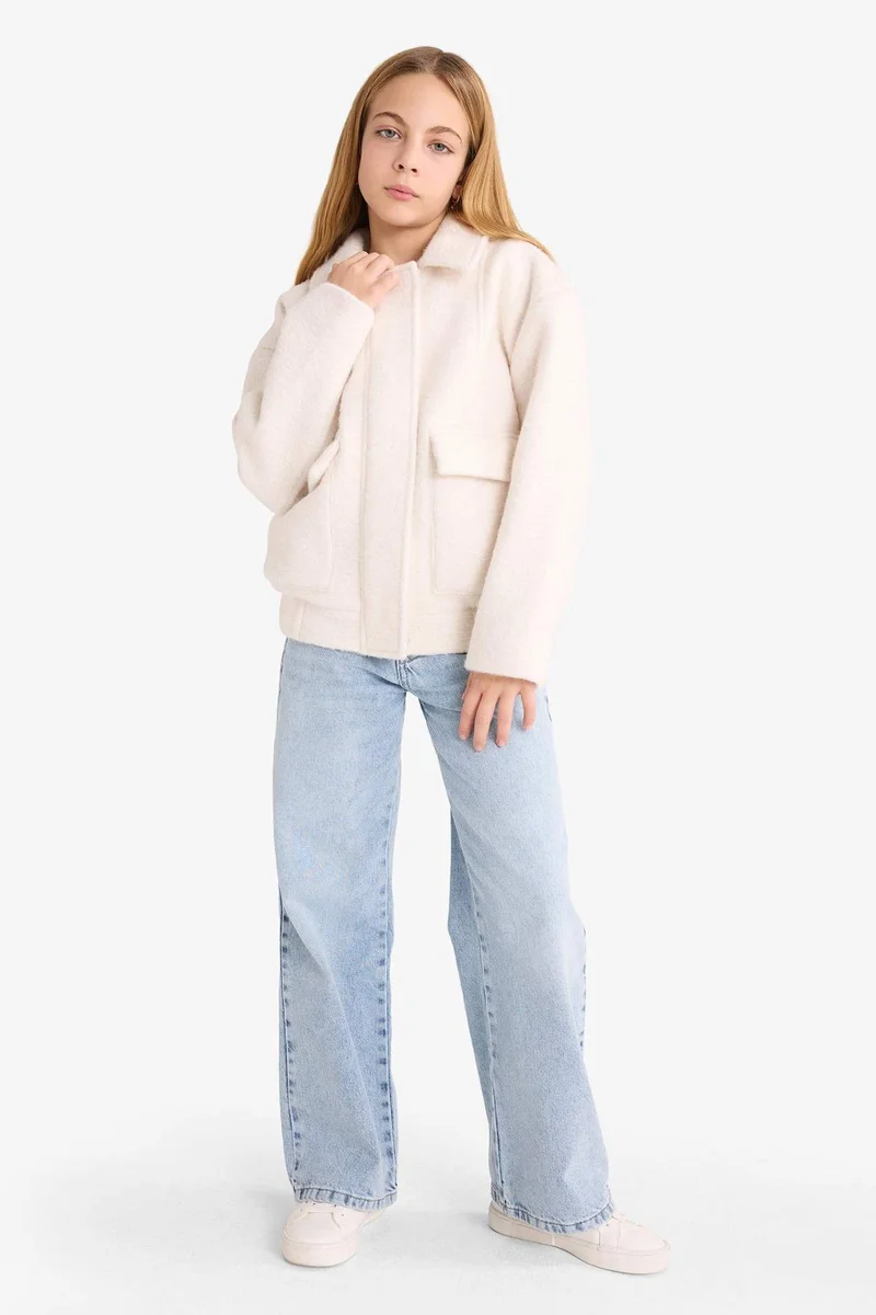 ديفاكتو Girl Crew Neck Puffer Jacket