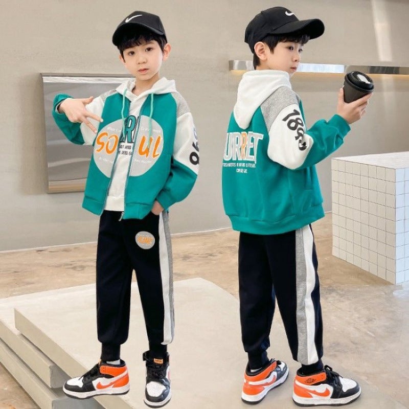 [ Selling] Three-Piece Boys Suit Clothing Children'S Autumn Style Baseball Uniforms For Men - Image 3