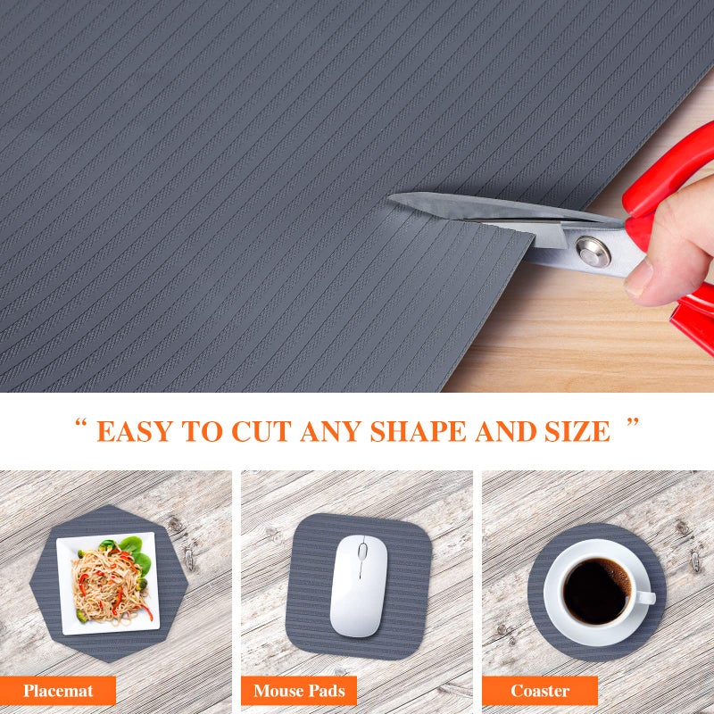 Mcrbeay Shelf Liners for Kitchen Cabinets, 10" W x 360" L, Non Adhesive Shelf Liner, Non-Slip Kitchen Drawer Liners, Waterproof Durable Cabinet Liners for Shelves, Pantry, Dark Gray - Image 5