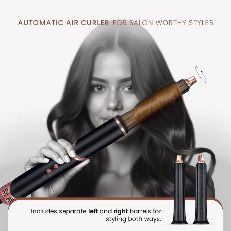 MakeMeeBold 7-IN-1 Multi Air Styler |110,000 RPM High-Speed Brushless Motor | Auto-Clean Tech | Hair Dryer with Diffuser & Volumizer Brush | Aircurl Hair Styler | Anti-Frizz Hair Styling Tool, Gifts for woman, 1500 Watts - Image 2