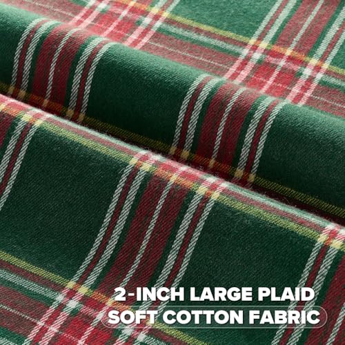 FUTEI Christmas Green Plaid Throw Pillow Covers 24x24 Inch Set of 2 Buffalo Check Holiday Decorative Euro Pillow Shams Farmhouse Home Decor for Couch Bed Living Room - Image 3