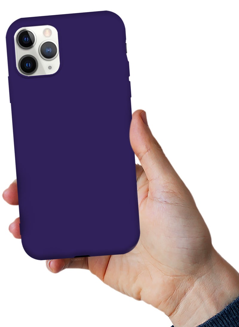 CATANES Soft Silky Silicone Case Cover for Apple iPhone 11 Pro - Full Body Protection - Purple - Image 5