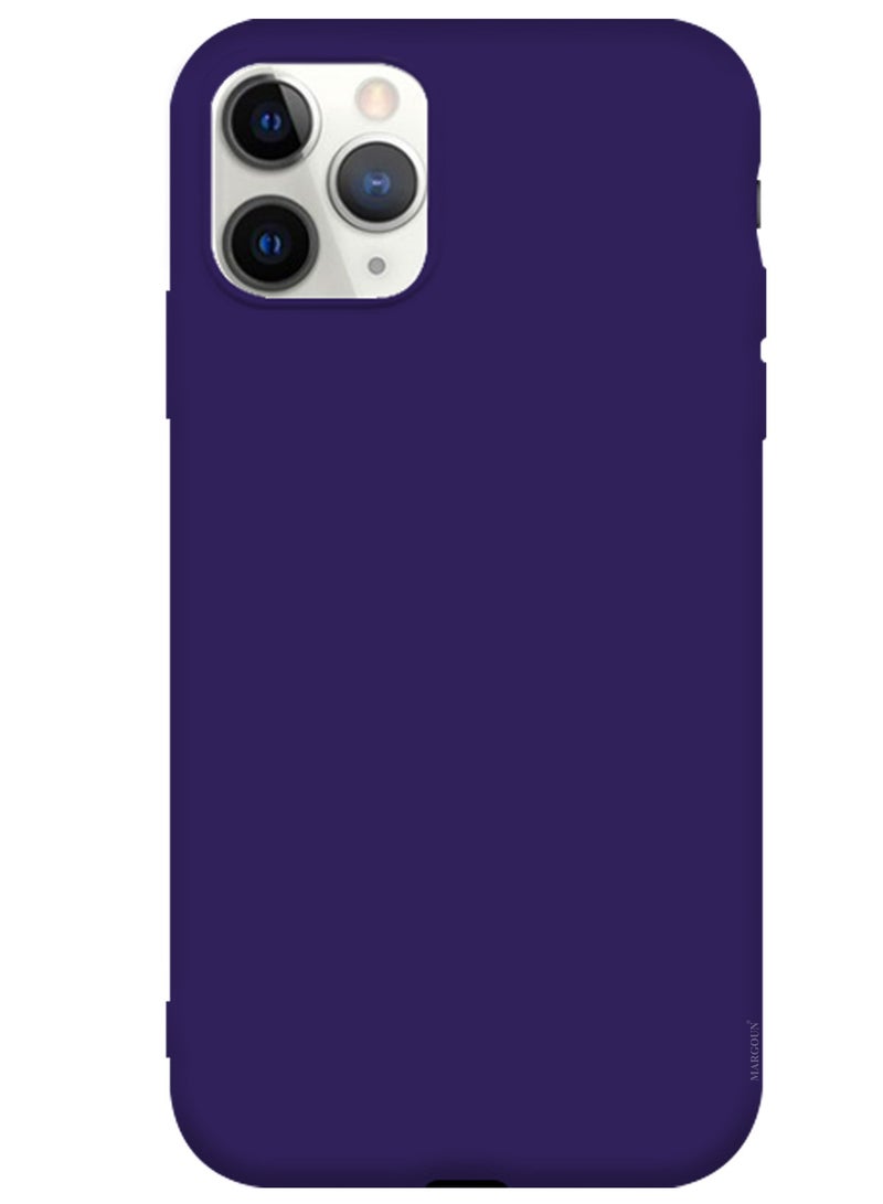 CATANES Soft Silky Silicone Case Cover for Apple iPhone 11 Pro - Full Body Protection - Purple - Image 2