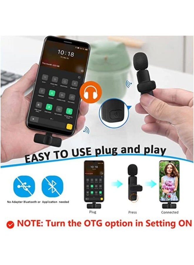 DUSALA K8 Wireless Lavalier Microphone For iPhone And iPad iOS Phone Plug-Play Wireless Mic Black - Image 5