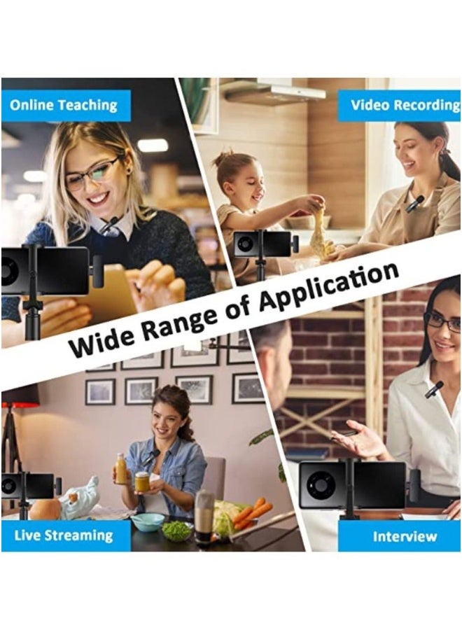 DUSALA K8 Wireless Lavalier Microphone For iPhone And iPad iOS Phone Plug-Play Wireless Mic Black - Image 4