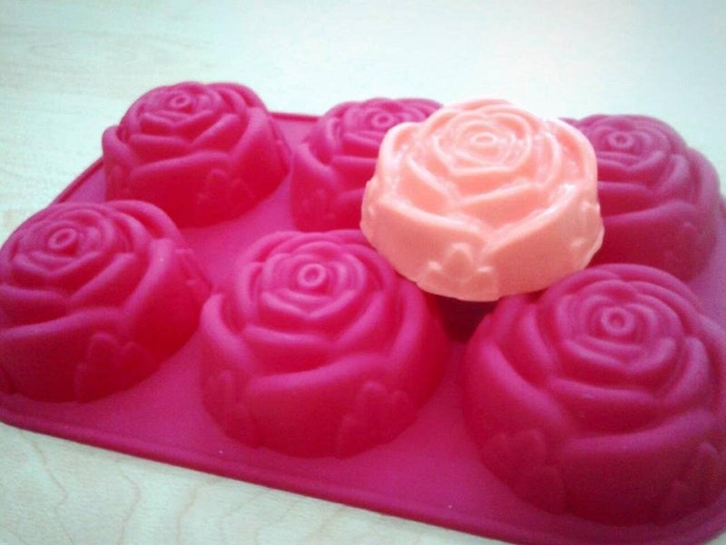 Perfect Pricee Soap, Candle, Resin Art and Crafting Tool, Muffin, Cake, Soap Bombs, Model, Repillica Moulds Mold DYI kit, Hobby Kits, Kids Activity Tool (Rose) - Image 1