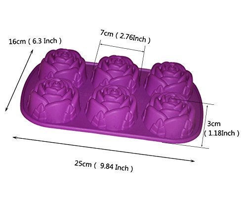 Perfect Pricee Soap, Candle, Resin Art and Crafting Tool, Muffin, Cake, Soap Bombs, Model, Repillica Moulds Mold DYI kit, Hobby Kits, Kids Activity Tool (Rose) - Image 3