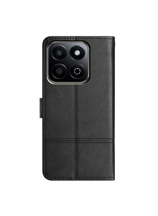 S-TOP Case For Honor X7C 4G / 200 Smart Cowhide Texture Stitching Leather Phone Case - Image 3
