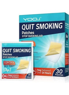 YOOJ Quit Smoking Patches，Quit Smoking Aid，Easy And Effective Smoking Cessation Stickers，30 Count Patches to Help Quit Smoking,Stop Smoking Aids That Work with 2 Week (7mg).step 3  - Image 1