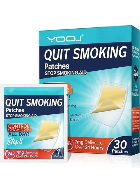 Quit Smoking Patches，Quit Smoking Aid，Easy And Effective Smoking Cessation Stickers，30 Count Patches to Help Quit Smoking,Stop Smoking Aids That Work with 2 Week (7mg).step 3