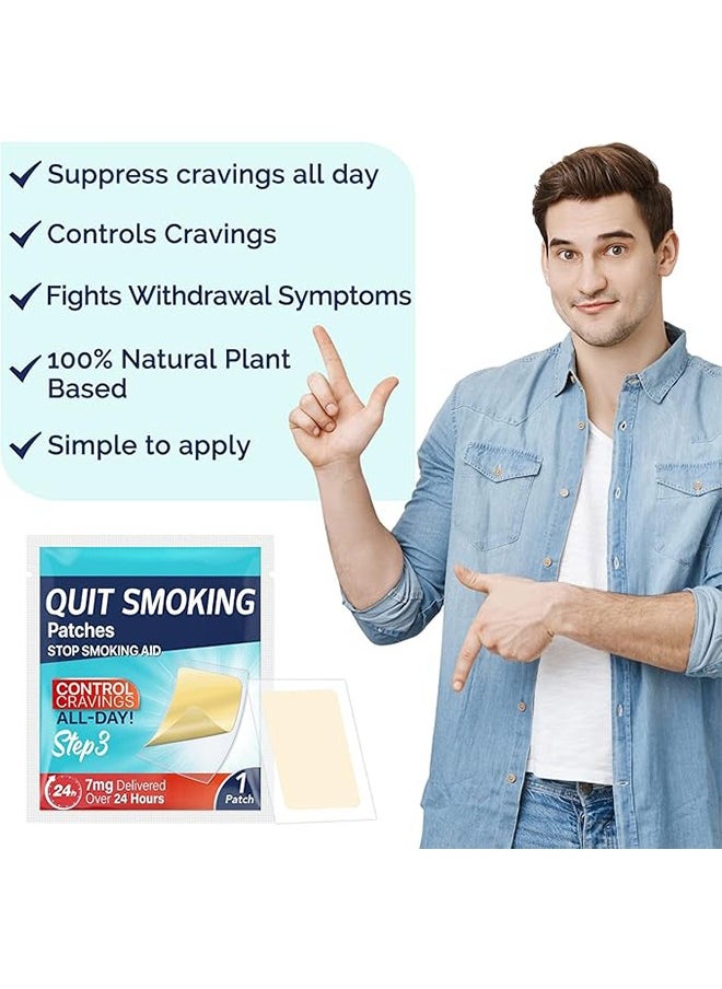 YOOJ Quit Smoking Patches，Quit Smoking Aid，Easy And Effective Smoking Cessation Stickers，30 Count Patches to Help Quit Smoking,Stop Smoking Aids That Work with 2 Week (7mg).step 3  - Image 3