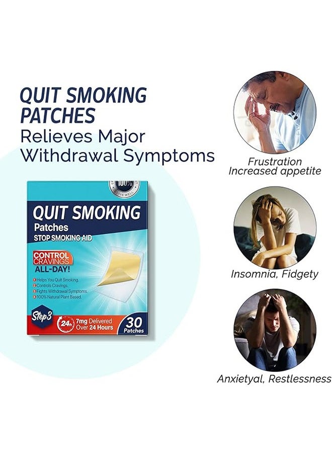 YOOJ Quit Smoking Patches，Quit Smoking Aid，Easy And Effective Smoking Cessation Stickers，30 Count Patches to Help Quit Smoking,Stop Smoking Aids That Work with 2 Week (7mg).step 3  - Image 4
