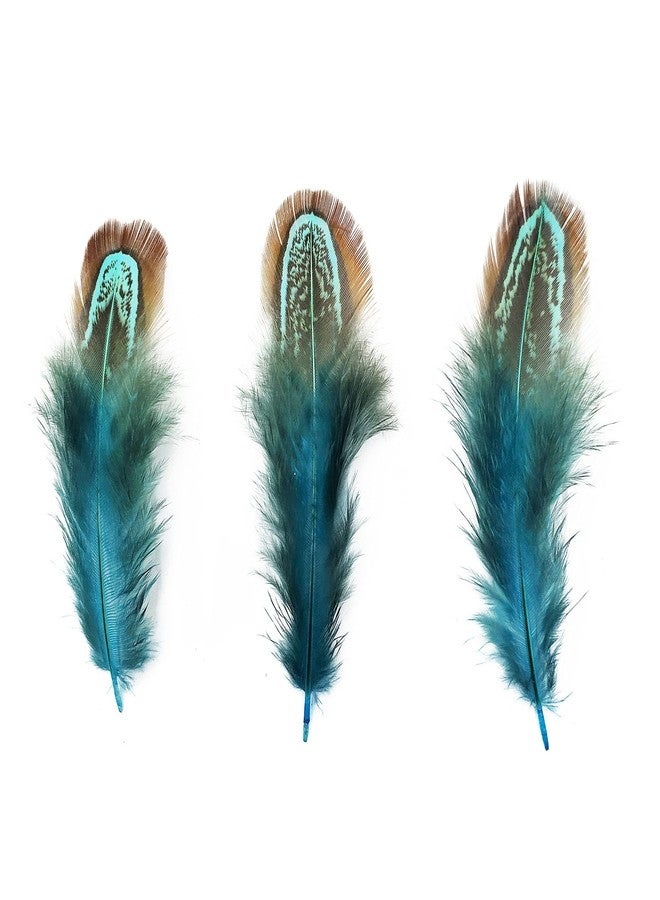HAPPY FEATHER 50 pcs Natural Pheasant Plumage 2-3 Inches Plumage for Sewing Crafts Clothing Decorating Accessories -Blue - Image 5
