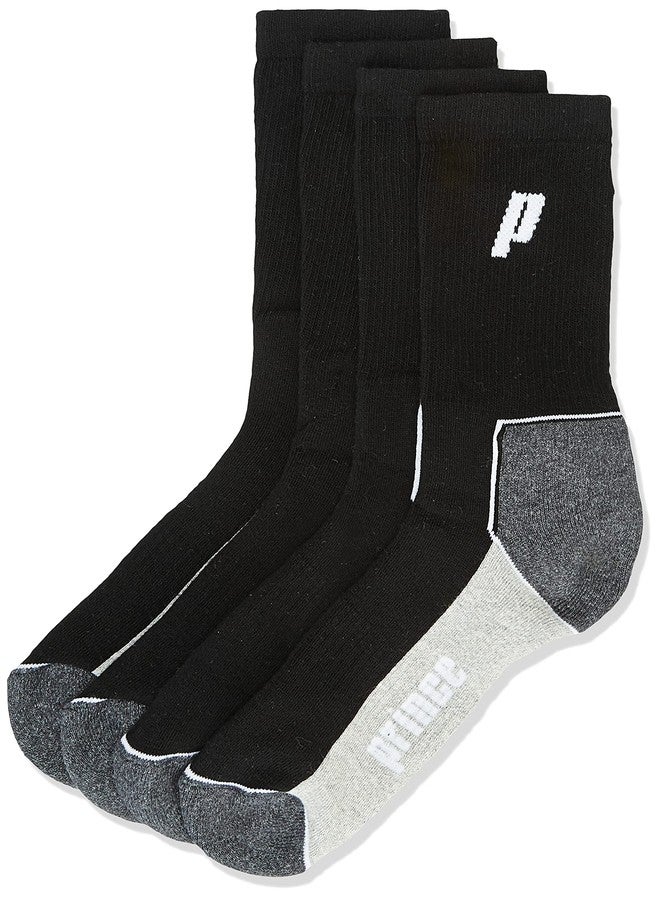 برنس مضرب تنس برينس تور 23 من الألومنيوم مع 12 كرة تنس برتقالية من المرحلة الثانية، وجوارب وسوار معصم أسود - Image 4