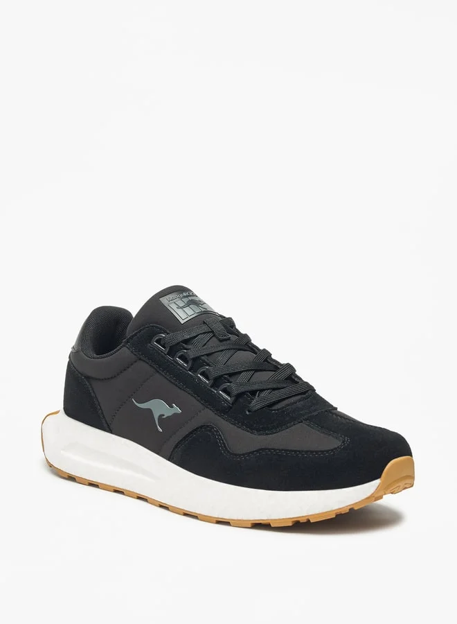 كانغاروس Colourblock Walking Shoes with Lace-Up Closure