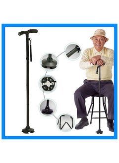 Magic Cane Adjustable Folding Extendable Walking Stick With Led Lights