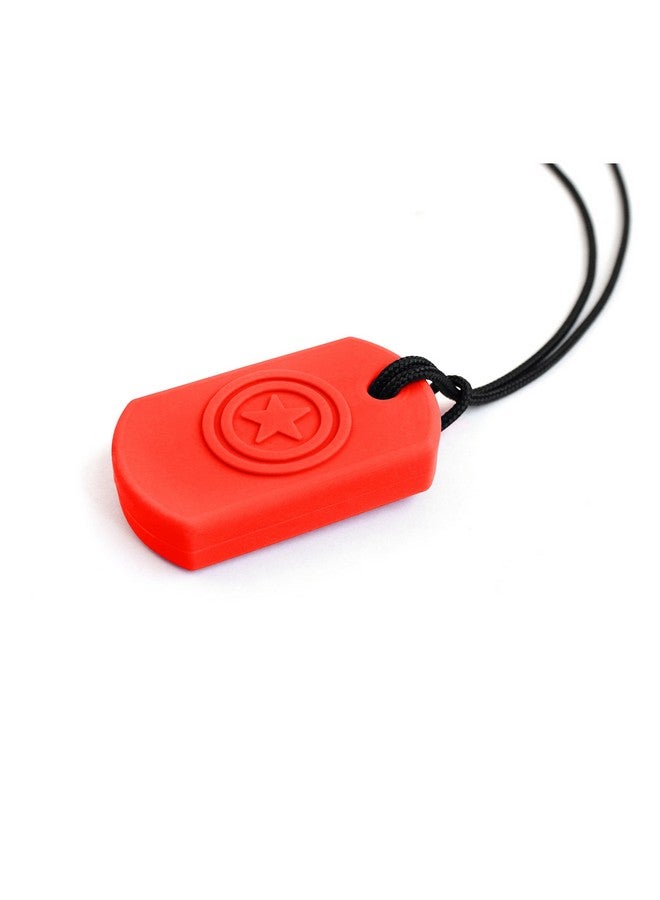 ARK Therapeutic ARK's Super Star Sensory Chew Necklace, Made in The USA (Soft for Mild Chewing, Red)  - Image 1