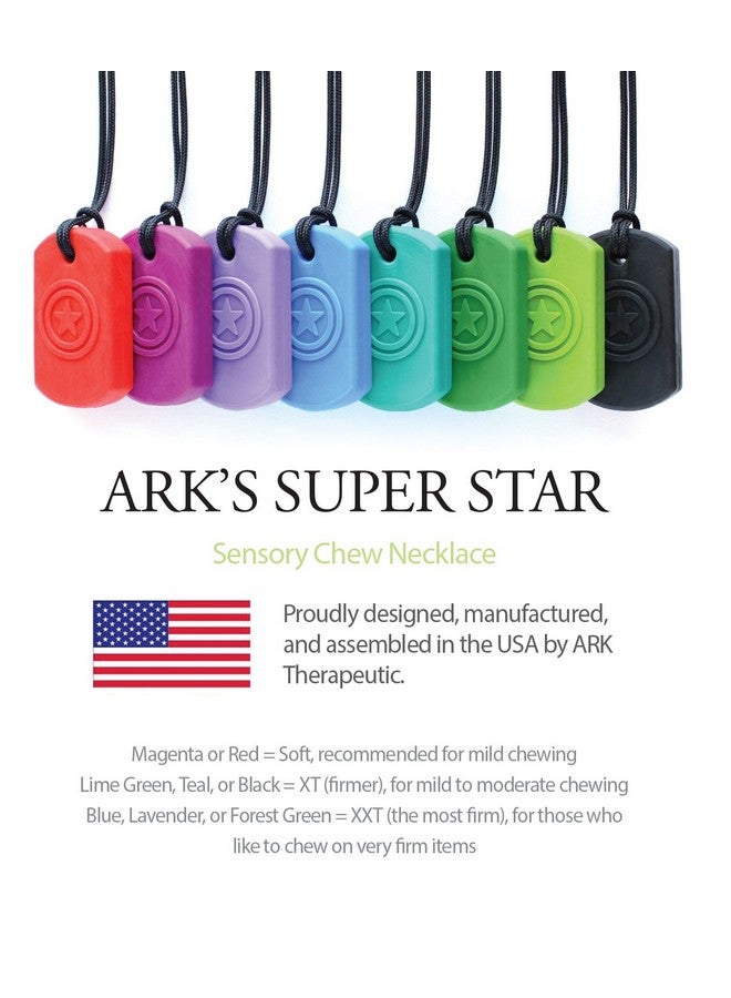 ARK Therapeutic ARK's Super Star Sensory Chew Necklace, Made in The USA (Soft for Mild Chewing, Red)  - Image 4
