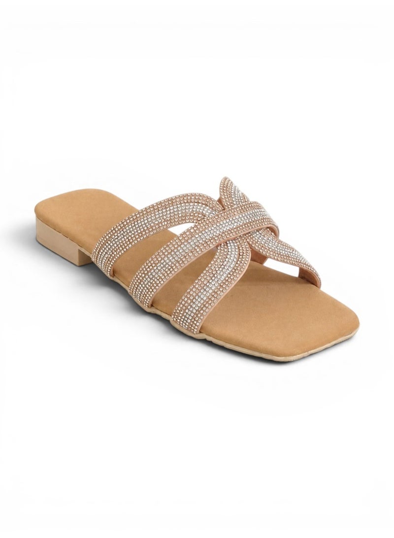 LIFESTYLISH Slipper Flat Diamond Stylish  SL-225 - Havan - Image 3