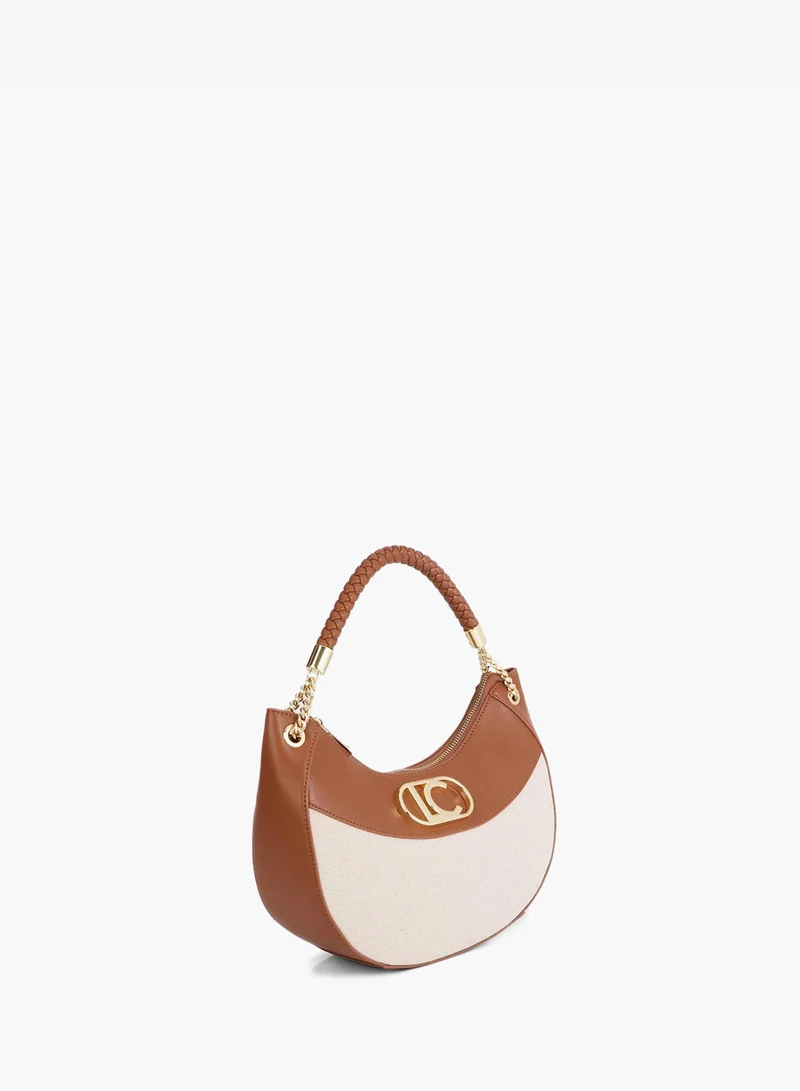 لولا كساديمونت Two-Tone Leather Effect Hobo Bag