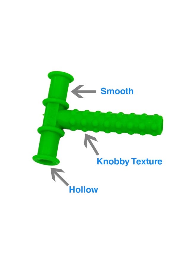 TalkTools Chewy Tube (Green) – Textured Sensory Oral Motor Chew Tool for Jaw Strengthening and Tactile Feedback – Non-Toxic & Durable for Kids and Adults - Image 4