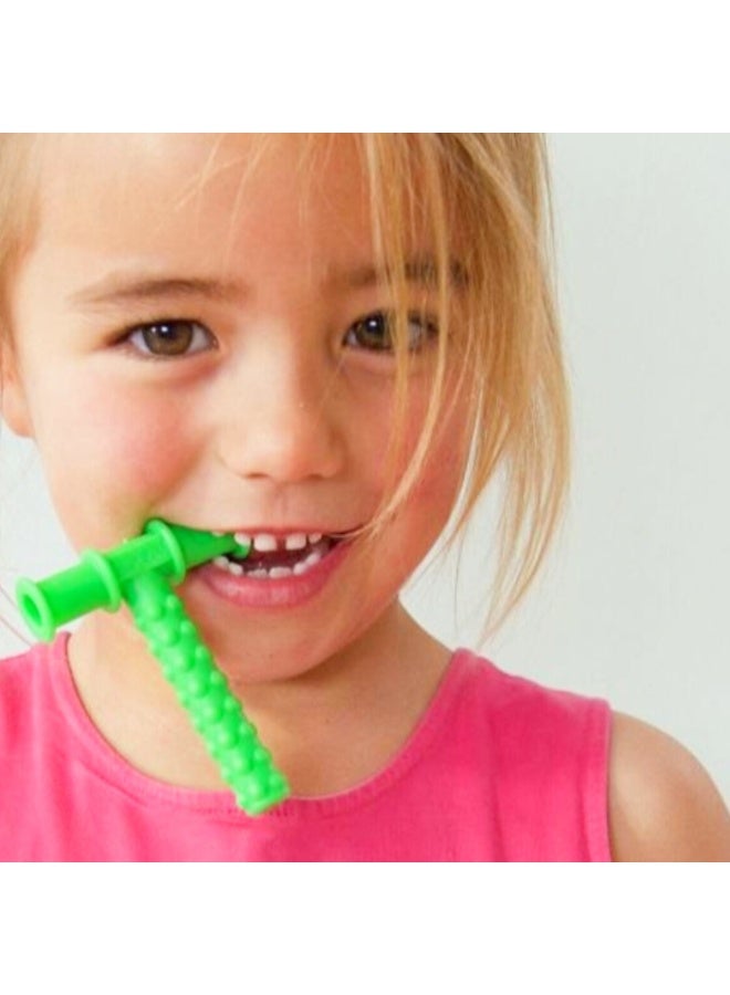 TalkTools Chewy Tube (Green) – Textured Sensory Oral Motor Chew Tool for Jaw Strengthening and Tactile Feedback – Non-Toxic & Durable for Kids and Adults - Image 3