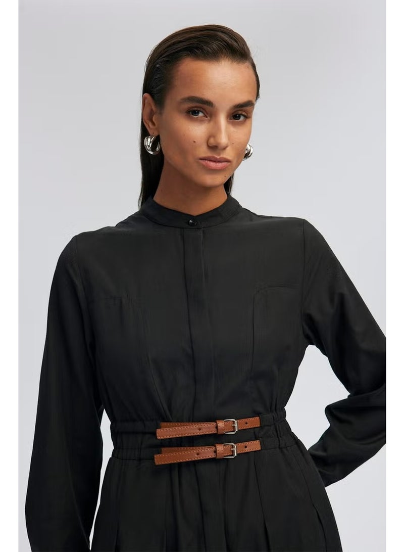 Touche Belt Detailed Shirt Dress - Image 4