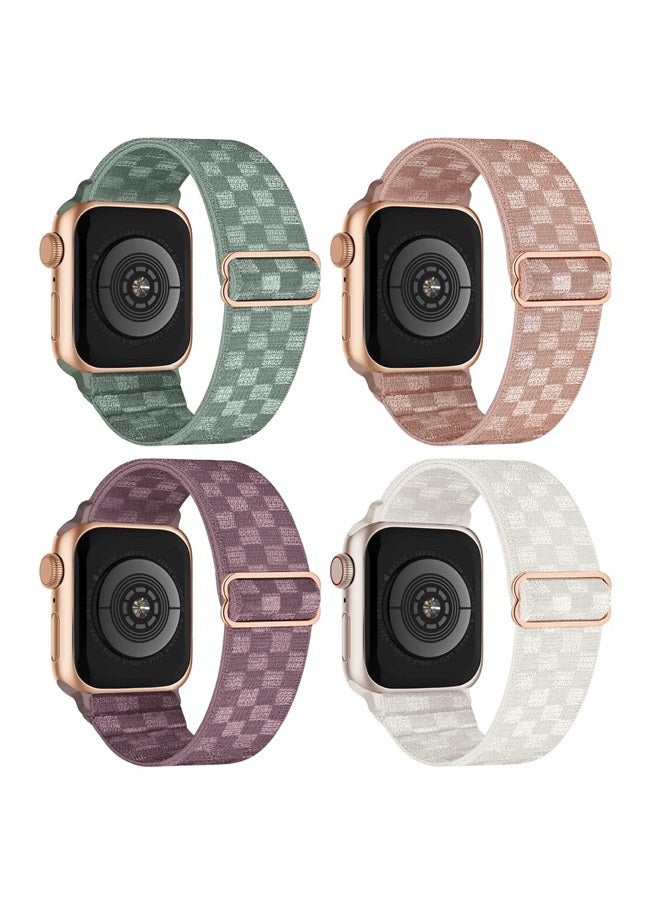 CCnutri Stretchy Nylon Solo Loop Compatible with Apple Watch Band 38mm 40mm 41mm 42mm 44mm 45mm 49mm, Adjustable Braided Sport Elastic Wristbands Women Men Straps for iWatch Series Ultra/8/7/6/5/4/3/2/1/SE - Image 1