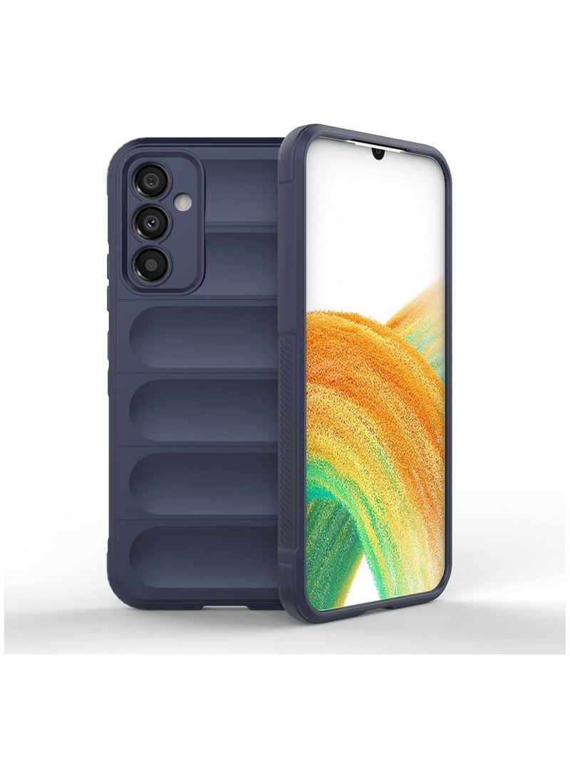 جراب موبايل ماجيك شيلد  سيليكون مضاد للصدمات وحمايه للكاميرا متوافقSamsung Galaxy A34  (ازرق غامق)