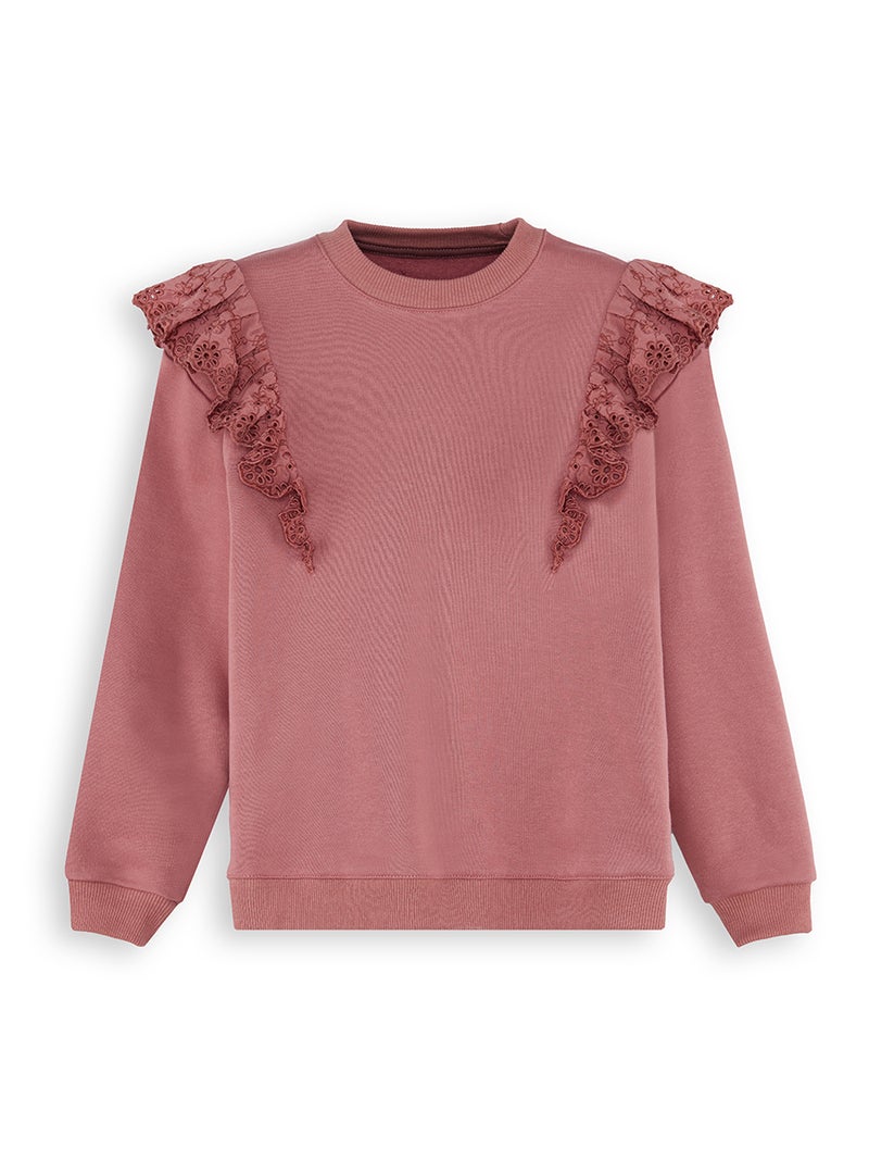 Denokids Rose Frilled Girl Tracksuit - Image 5