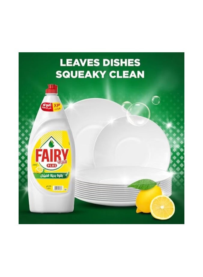 Fairy Liquid Plus Soap Lemon Dishwashing With Bleach Alternative Power Of Two Pieces 800ml - Image 2
