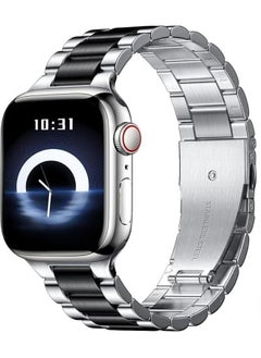 Generic Compatible with Resin Apple Watch Band 42mm 44mm 45mm 49mm, Upgraded Fashion Light Stainless Steel Strap Wristband for iWatch Ultra SE/Series 8/7/6/5/4/3/Men Women  - Image 1