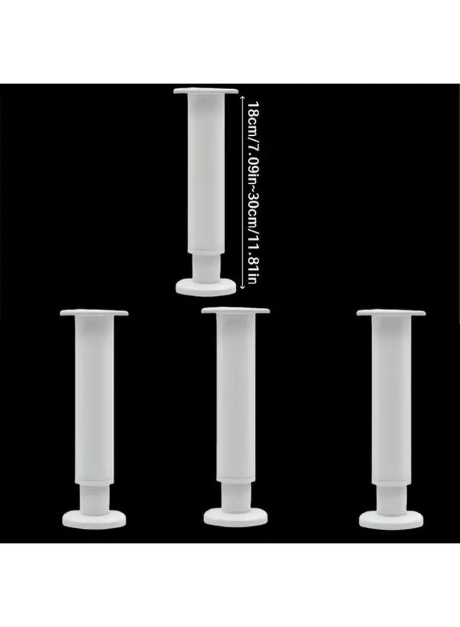 4pcs White Adjustable Telescopic Table Legs 7 09 11 81 Inch Heavy Duty Metal Construction - Image 1