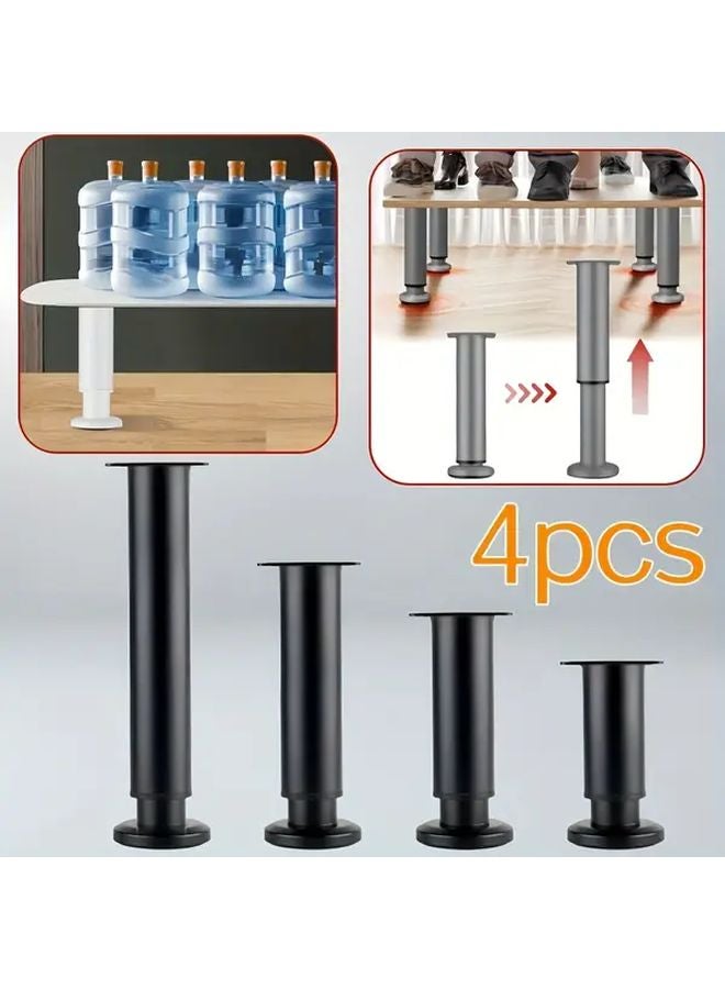 4pcs White Adjustable Telescopic Table Legs 7 09 11 81 Inch Heavy Duty Metal Construction - Image 2
