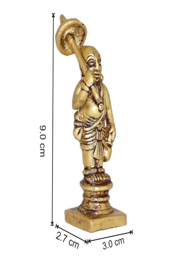 ARKAM Brass Vaman Murti/Vaaman Idol/Pital Vishnu Vaman Avatar Statue - Antique Brass for Home/Temple/Office (Height: 9 cm, Weight: 140 GMS) - Image 5