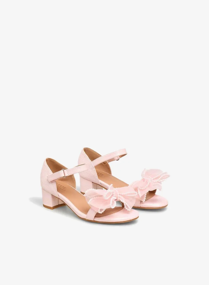 سيليست Girls Block Heel Ankle Strap Sandals Ramadan Collection
