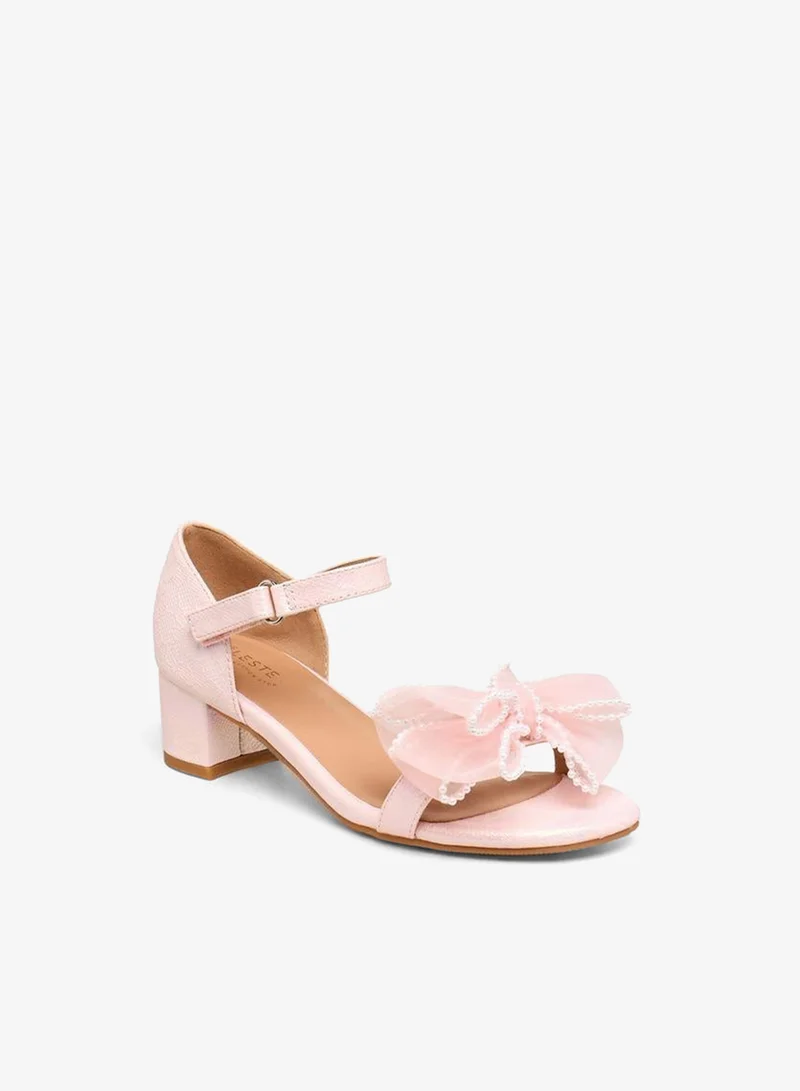 سيليست Girls Block Heel Ankle Strap Sandals Ramadan Collection
