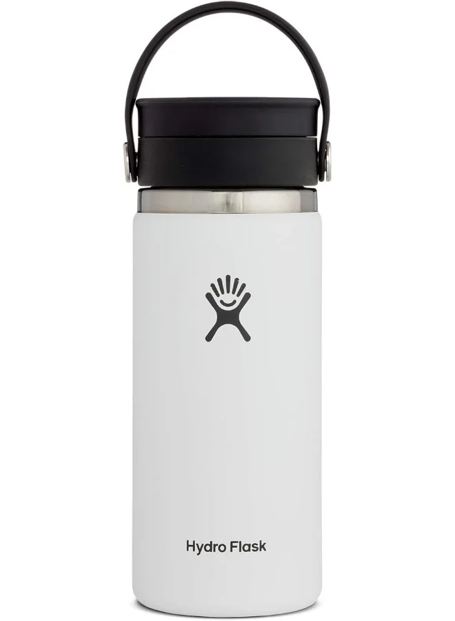 هايدرو فلاسك 16 Oz Wide Mouth Bottle With Flex Sip Lid White