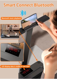 Electric Treadmill Automatic Walking Jogger 1-6KM/H Foldable Walking Mat for Home Office Maximum Load 110kg LED Display with Remote Control and Bluetooth Speaker - pzsku/Z3460424BA58EFA881C08Z/45/_/1708509558/4089011f-a64c-454c-99b6-0cef49a08b3c