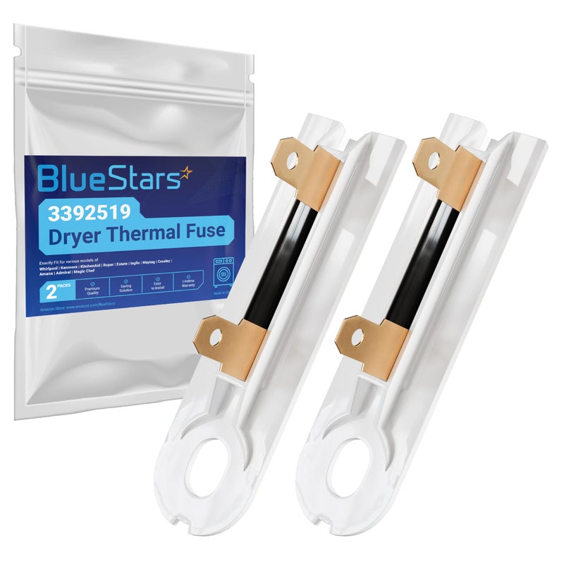 فيوز حراري مجفف BlueStars 2Pack 3392519 متوافق مع Whirlpool Kenmore يستبدل AP6008325 G4AP0500 3388651 694511 80005 WP3392519VP