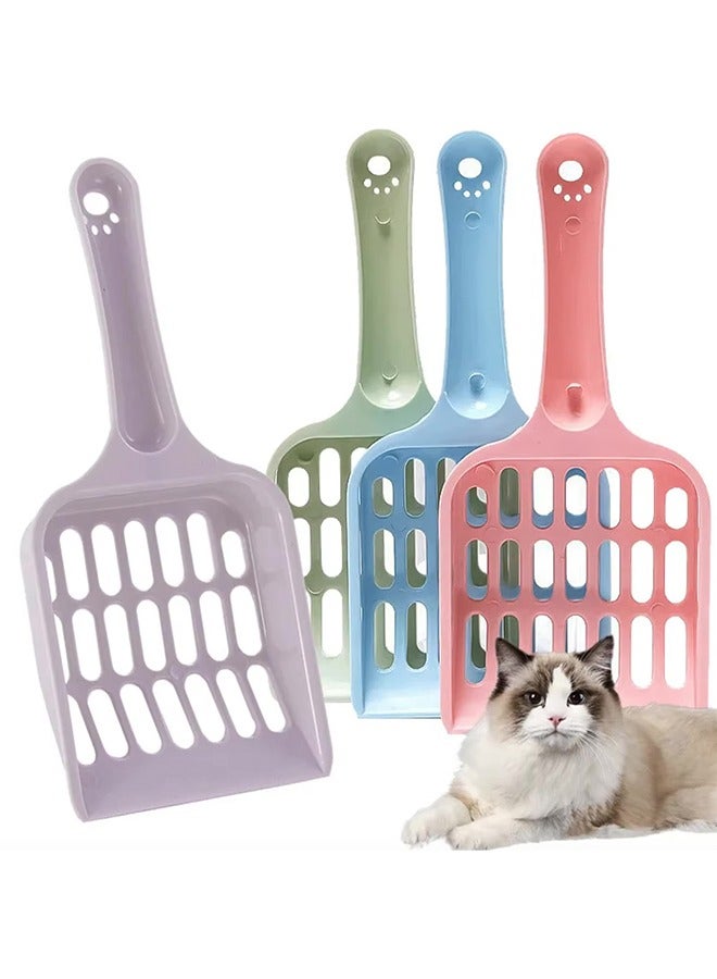 Cat Litter Scoop, Large Long Handle Cat Litter Shovel with Fine Holes, Anti-Slip Cat Scooper, Effortless Sifting and Pet Waste Cleaning, for All Types of Cat Litter (Color random）) - Image 5