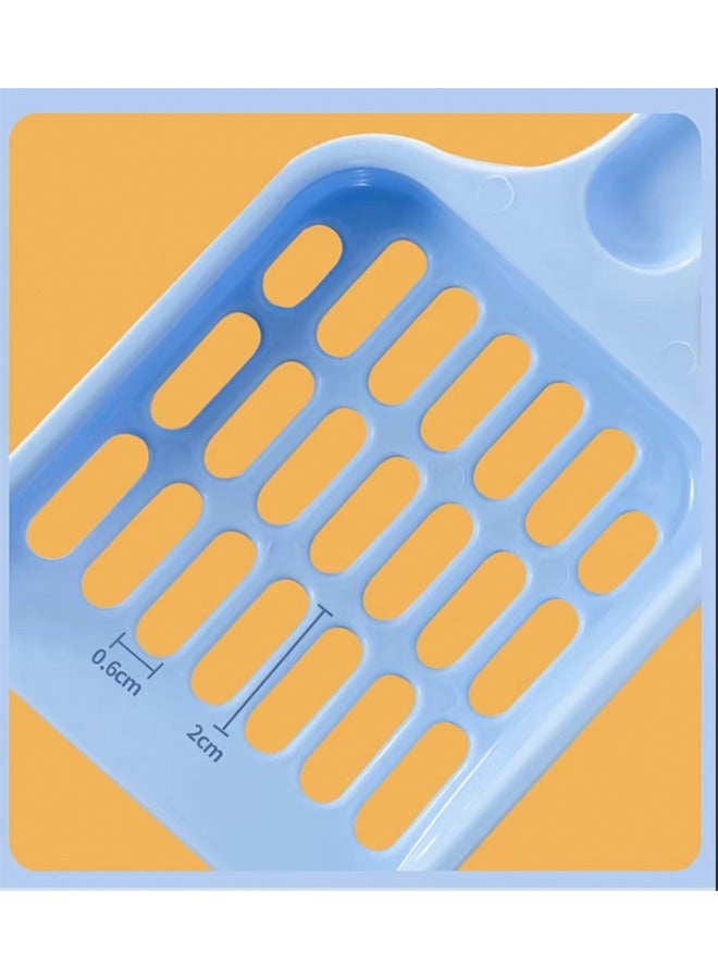 Cat Litter Scoop, Large Long Handle Cat Litter Shovel with Fine Holes, Anti-Slip Cat Scooper, Effortless Sifting and Pet Waste Cleaning, for All Types of Cat Litter (Color random）) - Image 3