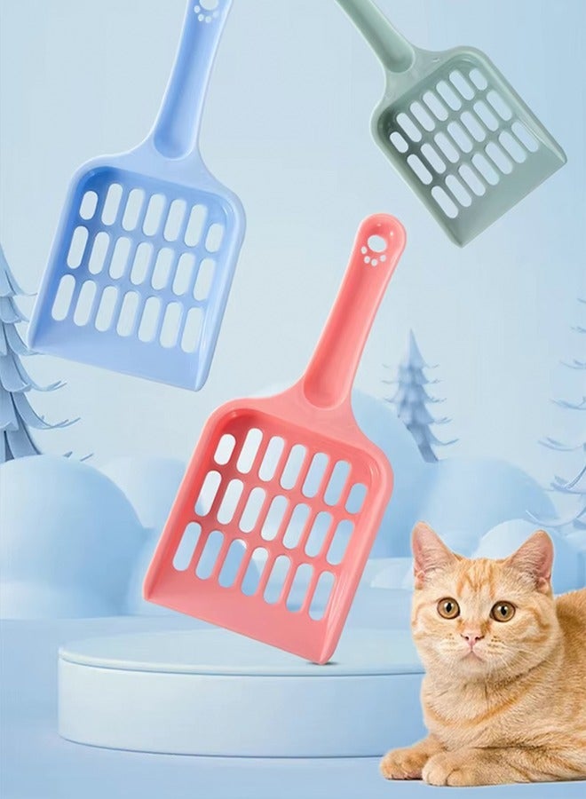 Cat Litter Scoop, Large Long Handle Cat Litter Shovel with Fine Holes, Anti-Slip Cat Scooper, Effortless Sifting and Pet Waste Cleaning, for All Types of Cat Litter (Color random）) - Image 4