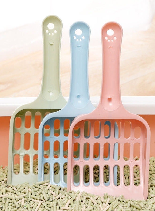 Cat Litter Scoop, Large Long Handle Cat Litter Shovel with Fine Holes, Anti-Slip Cat Scooper, Effortless Sifting and Pet Waste Cleaning, for All Types of Cat Litter (Color random）) - Image 2