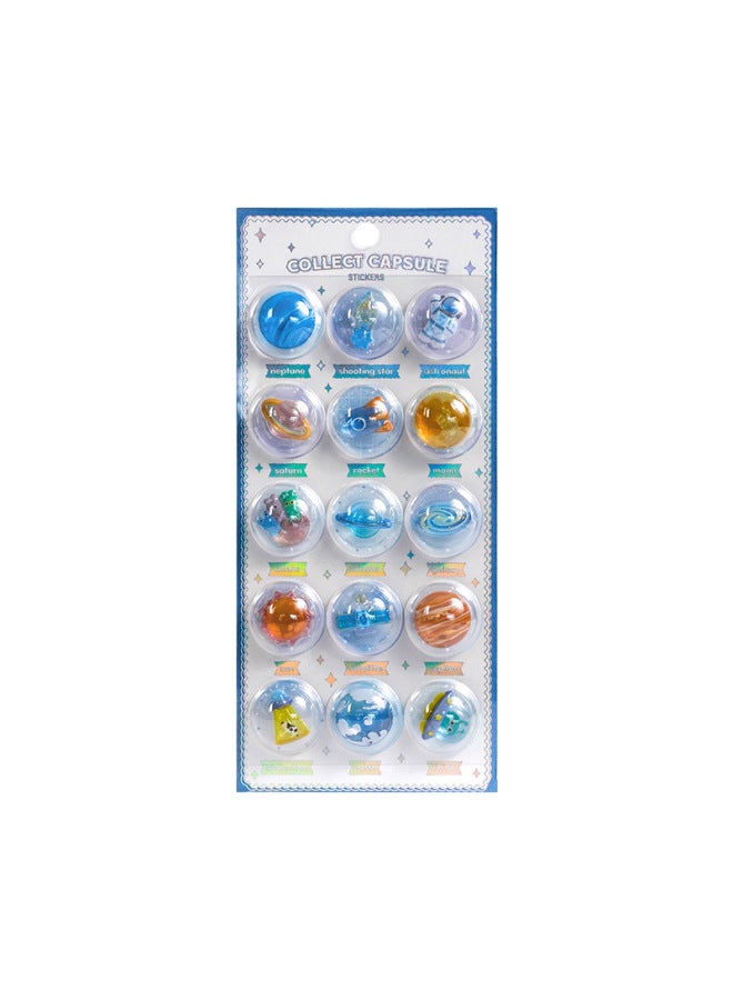 Flash Hot Shimmer Stickers 3d Relief Stickers Solid Children's Cartoon Animal Crystal Phone Case Decorations - Image 1