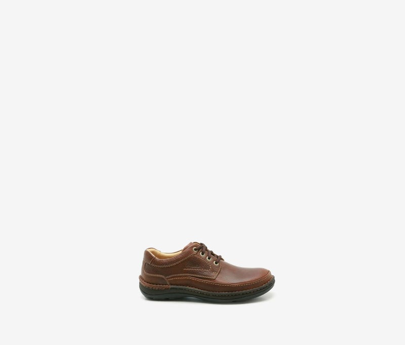 clarks Men Nature Three Leather Shoes, Mahogany - Image 1