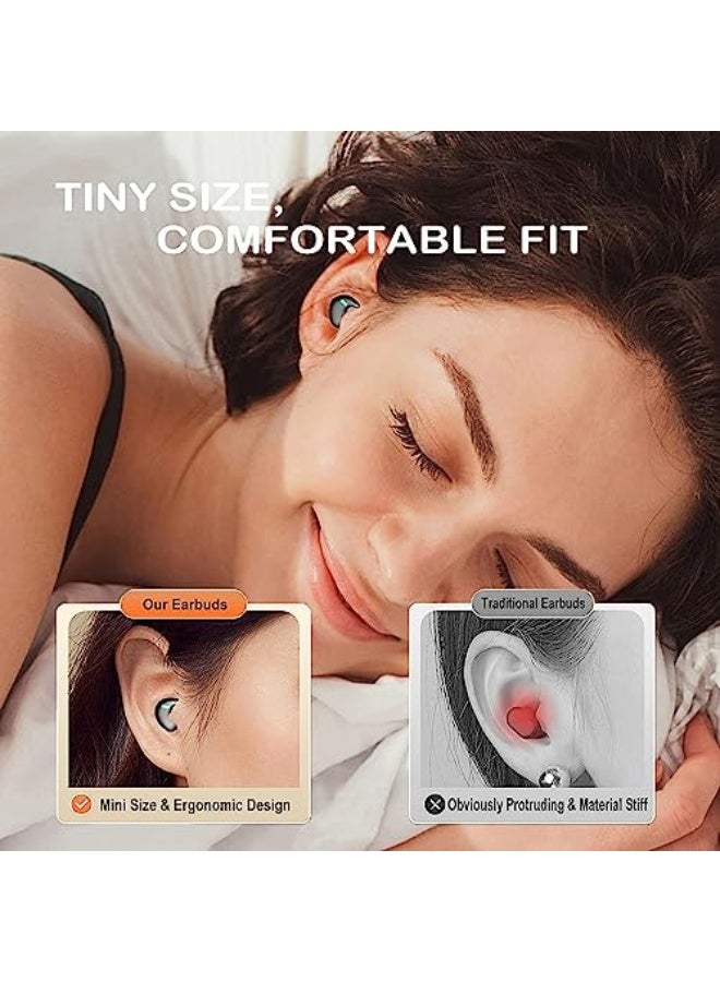 Invisible Sleep Wireless Earphone, Ipx5 Waterproof Bluetooth Earbuds, Lightweight Sleep Headphones Bluetooth 5.3, Painless Invisible Sleep Earphones for Sensitive Sleeper, Long Battery Life (black) - Image 4