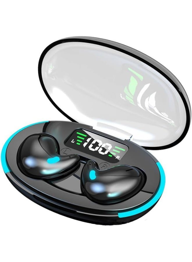 Invisible Sleep Wireless Earphone, Ipx5 Waterproof Bluetooth Earbuds, Lightweight Sleep Headphones Bluetooth 5.3, Painless Invisible Sleep Earphones for Sensitive Sleeper, Long Battery Life (black) - Image 1