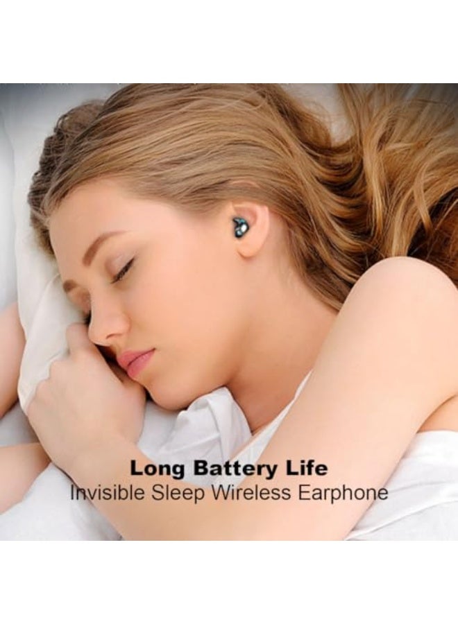 Invisible Sleep Wireless Earphone, Ipx5 Waterproof Bluetooth Earbuds, Lightweight Sleep Headphones Bluetooth 5.3, Painless Invisible Sleep Earphones for Sensitive Sleeper, Long Battery Life (black) - Image 2